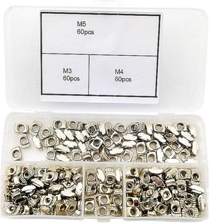 180 Pieces for T Nuts T-Slot Nut Hammer for Head Fastener 2020 Series M3/ M4/ M5 for T Nut Assortment Kit for Aluminum 180 Pieces for T Nuts T-Slot Nut Hammer for Head Fastener 2020 Series M3/ M4/ M5 for T Nut Assortment Kit for Aluminum