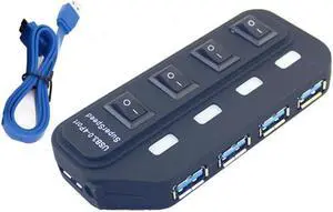 USB Splitter Expander with Independent On Off Switch for Laptop PC Computer USB 3.0 Hub Multi-interface Expansion USB Splitter Expander with Independent On Off Switch for Laptop PC Computer USB 3.0 Hub Multi-interface Expansion
