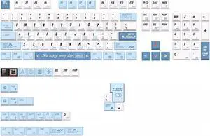 136 Keys/set Cherry Profile Programmer Keycap PBT Dye Sublimation for Key Caps 6.25U For Mechanical Keyboard DZ60 GK61 S