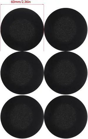 6Pieces Portable Audio Ear Pads Covers for60mm Diameter Headphone Ear Pads Cushion Pads Easy to Install 6Pieces Portable Audio Ear Pads Covers for60mm Diameter Headphone Ear Pads Cushion Pads Easy to Install