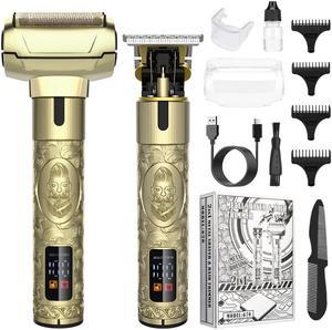 Professional Cordless Hair Trimmer Electric Beard Shaver Mens Grooming Kit Rechargeable Shaving Machine Gifts for Men