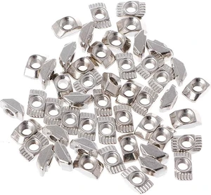 50Pcs 2020 Series T Nuts,M3 M4 M5 T Slot Nut Hammer Head Fastener Nut Nickel Plated Carbon Steel Assortment Kit for 20 50Pcs 2020 Series T Nuts,M3 M4 M5 T Slot Nut Hammer Head Fastener Nut Nickel Plated Carbon Steel Assortment Kit for 20