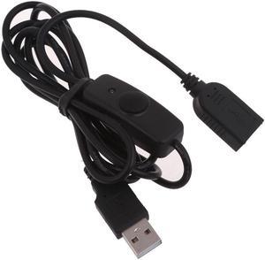 1.5m USB Cable Power Cord Wire with Power Button & Inidicator Light Charge Only