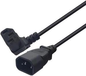 60cm IEC320 C14 to C13 Upward Elbowed Cable Cord Reliable Power Distribution Solution for Rice Cooker Electric Kettles