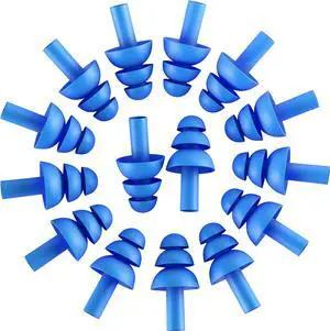 50 Pairs of Soft Silicone Reusable Washable Ear Plugs for Sleeping Swimming Noise Hearing Protection Earplugs Music Concerts Construction Shooting Hunting Motor Sports