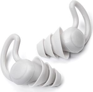 10 Pair of Silicone Ear Plugs with Shark Fin Reusable with Plastic Case Soft Washable Individually Wrapped for Noise Reduction Noise Cancelling for Sleeping Snoring Shooting Music Construction Hunting