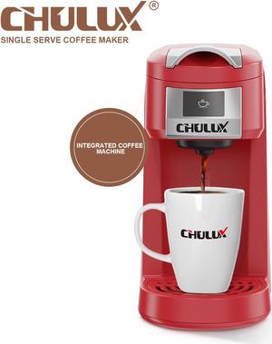 Chulux Single Serve Coffee Maker,One Button Operation with Auto Shut-Off for Coffee and Tea with 5 to 12 Ounce,Pink