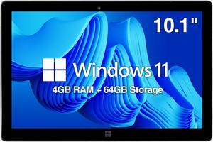 Fusion5 10.1" Windows 11 Tablet PC - Ultra Slim Tablet Computer - 4GB RAM, 64GB Storage, USB 3.0, Micro HDMI, IPS HD Display, Dual Cameras, Bluetooth