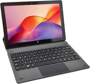 10.1" Docking Keyboard for Fusion5 Windows Tablets - Slim & Stylish Keyboard with Premium Canvas Case & Built-in Stand - Convert Your Tablet into a 2-in-1 Laptop