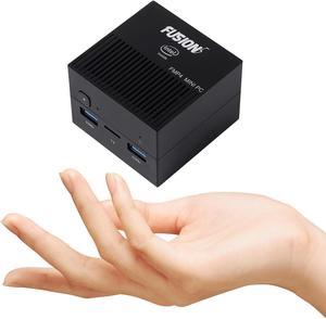 Fusion5 Mini PC Windows 11 Pro Computer - 128GB Storage, 8GB RAM, Intel Quad Core - Small & Portable Desktop Mini Computer with Dual Band WiFi, HDMI, USB 3.0, Micro SD Card Slot