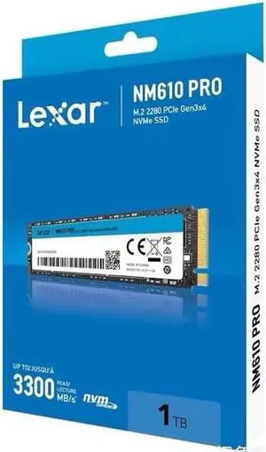 Lexar NM610 PRO M.2 2280 1TB PCI-Express 3.0 x4, NVMe 3D TLC Internal Solid State Drive (SSD)