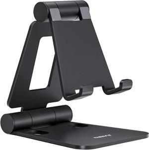 Nulaxy Dual Folding Cell Phone Stand, Fully Adjustable Foldable Desktop Phone Holder Cradle Dock Compatible with Phone 14 13 12 11 Pro Xs Xs Max Xr X 8, Nintendo Switch, All Phones, Welcome to consult