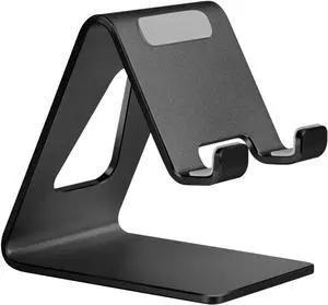 Aoviho Desk Cell Phone Stand Desktop Phone Holder - Aluminum Mobile Phone Stand for iPhone 13 12 pro Mini 11 X Xr Xs max 8 7 6 6s Plus SE 5 5S Samsung All Smart Phones (Black), Welcome to consult