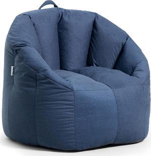 Big Joe Milano Bean Bag Chair, Denim Cobalt Lenox, Durable Woven Polyester, 2.5 feet, Welcome to consult