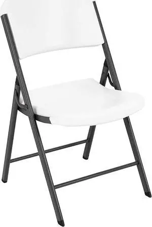 Lifetime 22804 Granite Classic Commercial Folding Chair, White