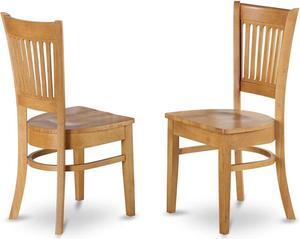 East West Furniture VAC-OAK-W Dining Chairs, Wood Seat, Welcome to consult