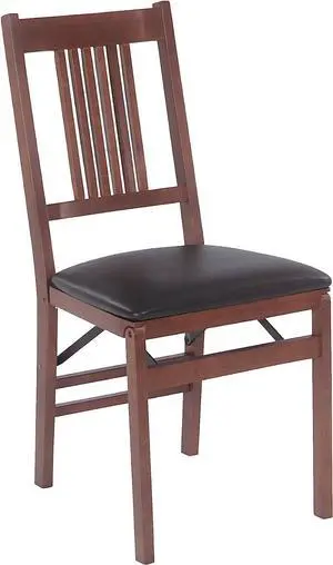 Meco STAKMORE True Mission Folding Chair Fruitwood Finish, Set of 2, Welcome to consult