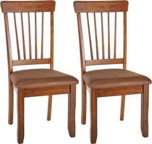 Signature Design by Ashley Berringer 18" Rustic Dining Chair with Cushions, 2 Count, Brown, Welcome to consult