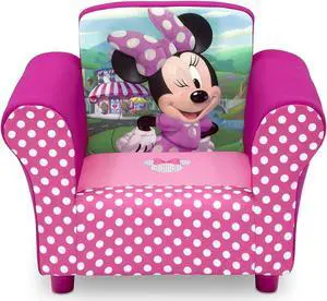 Delta Children Upholstered Chair, Wood, Disney Minnie Mouse, Welcome to consult