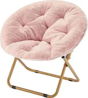 Heritage Kids Faux Fur Kids Saucer Chair, Blush/Gold, Welcome to consult
