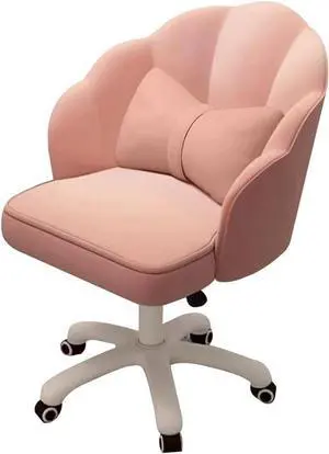 Home Office Desk Butterfly Chair with Mid-Back Upholstered Modern Tufted Computer Task Chair Swivel Height Adjustable Velvet Accent Chair