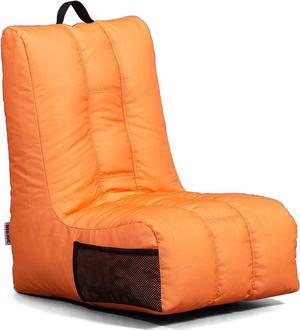 Big Joe Video Lounger Gaming Bean Bag Chair, Tangerine Smartmax, Durable Polyester Nylon Blend, 2 feet, Welcome to consult