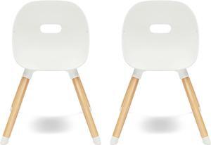 Lalo The Play Chair, Wooden and Non-Toxic Plastic Kids and Toddler Chair - Sturdy Bucket Seat and Easy to Clean Kids Chair with up to 200 lb. Weight Capacity, Set of 2 - Coconut, Welcome to consult