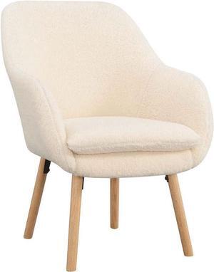 Convenience Concepts Take a Seat Charlotte Accent Chair, 25.25 x 26.75 x 33.5, Sherpa Creme, Welcome to consult