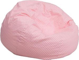 Flash Furniture Dillon Small Light Pink Dot Bean Bag Chair for Kids and Teens, Welcome to consult