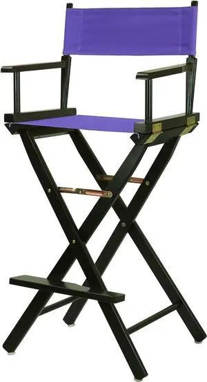 Casual Home 230-02/021-41 Black Frame-Purple Canvas Director Chair 30" - Bar Height BlackFrame, Welcome to consult