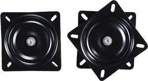 Frassie 2 Pack 8 Inch Bar Stool Chair Swivel Plate Replacement, 360 Degree Swivel Square Heavy Duty Turntable for Recliner Chair