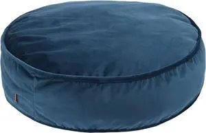 Velvet Floor Pillows Round Chair Cushion Couch Throw Pillow Soft Pouf Seat Mattress Bean Bag for Reading Nook Play Room (25.6", Teal)