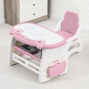 WHY TOYS Kids Table and Chair Set The Table Can Be Graffiti and The Height Can Be Raised and Lowered for Children Age 2-10 The Order Includes Watercolor Pen and Blackboard Eraser, Welcome to consult
