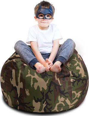 Camo Stuffed Animal Storage Bean Bag Chair - Cover Only - Kids Soft Toys Storage Bean Bag Extra Large 38", Stuffie Seat, Beanbag Chair (Camo, 38 "), Welcome to consult