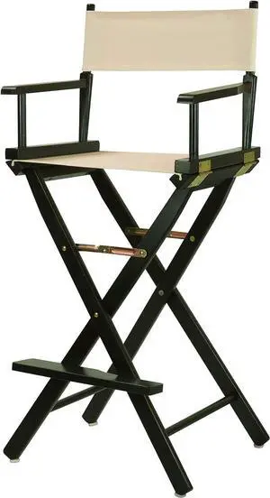 Casual Home 30" Director's Chair Black Frame-with Wheat Canvas, Bar Height