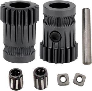 POLISI3D 3D Printer Hardened Steel MK3 Drive Gear extruder Dual Gears kit DriveGears Extrusion Wheel for Upgrade Prusa i3 MK2/MK2S/MK2.5 MK3S 3D Printer, Welcome to consult