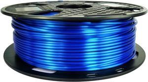 2.85mm Silk Sapphire Blue 3D Printer PLA Filament 1KG 2.2LBS Silky Feeling Shine Shiny Dark Deep Blue Material CC3D Shiny Blue 3 mm, Welcome to consult