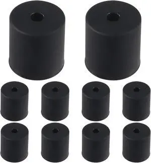AITIAO 10Pcs 3D Printer Heatbed Silicone Leveling Column 18mm 3D Printer Heatbed Parts Solid Bed Mounts Stable Hotbed Heat-Resistant Silicone Buffer Compatible with CR-10 Ender 3 (Black,18mm)