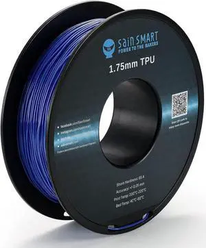 SainSmart 1.75mm Flexible TPU 3D Printer Filament 800g Solid Color, Dimensional Accuracy +/- 0.05 mm (Galaxy Blue), Welcome to consult