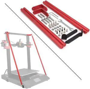 Zeberoxyz Red Supporting Rod Set only for CR-10S Pro/CR-10S Pro V2 3D Printer, DIY Upgrade 3D Printer Supply Parts for Creality 3D Printer CR-10S Pro/CR-10S Pro V2 (616MM), Welcome to consult