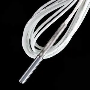 1piece 3D Printer 500 Thermistor T-D500 M3x15mm Cylindrical High Temperature Sensor 500 K500 Thermocouple Sensor Compatible with Volcano V6 Hotend PEI PEEK Nylon Carbon Fiber Printing