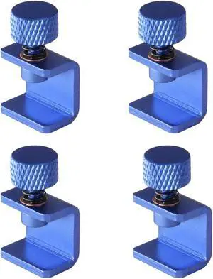 Zeberoxyz 4pcs Ender 3 Pro Blue Glass Bed Clips Clamps Adjustable 3D Printer Heat Bed Fixed Clips for Ender3/pro/V2/3S,Ender5/CR-10,CR-20PRO,CR-10S Pro (4PCS-Blue Glass Bed Clip Clamps)