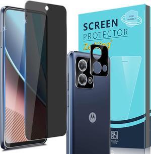 Zeking (2+2 Pack) for Motorola Moto G Stylus 5G (2023) Privacy Tempered Glass Screen Protector with Camera Lens Protector, Anti-Spy [Anti-Scratch] HD Clarity 9H Hardness [Bubble Free]