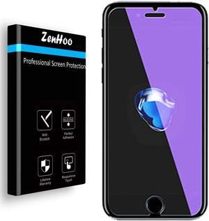 for iPhone SE 3 (2022), SE 2 (2020), iPhone 8, iPhone 7, Anti Blue Light [Eye Protection] Tempered Glass Screen Protector, ZenHoo, Welcome to consult
