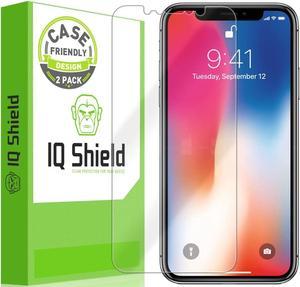 IQShield Screen Protector Compatible with iPhone X 2PackCase Friendly AntiBubble Clear Film Welcome to consult