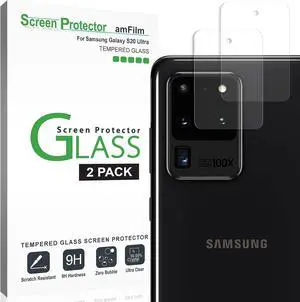amFilm Back Camera Glass Screen Protector for Samsung Galaxy S20 Ultra Rear-Facing (Back) Camera Protector (2 Pack), Welcome to consult