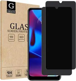 GLBLAUCK [2-Packs] Privacy Screen Protector for Motorola Moto G Pure, Anti-Spy 9H Hardness Tempered Glass Screen Protectors for Moto G Pure 2021, Welcome to consult