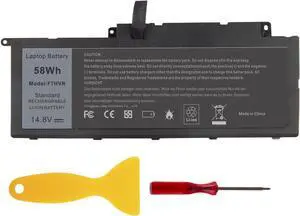Futurebatt F7HVR Notebook Battery 14.8V 58WH Replaceable for Dell Inspiron 15 7537 Dell Insprion 17 7737 Series
