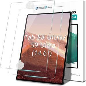 AACL [2 Pack] Tempered Glass for Samsung Galaxy Tab S9 Ultra/Tab S8 Ultra Screen Protector(14.6 Inch), [Bubble-Free][Anti-Scratch][Case-Friendly]