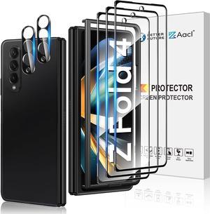 AACL [3 Pack Galaxy Z Fold 4 Screen Protector Tempered Glass [Front Screen Only]+ [2 Pack] Camera Lens Protector for Samsung Galaxy Z Fold 4 5g,Anti Scratch,Hd Clear,Bubble Free [Full Coverage]